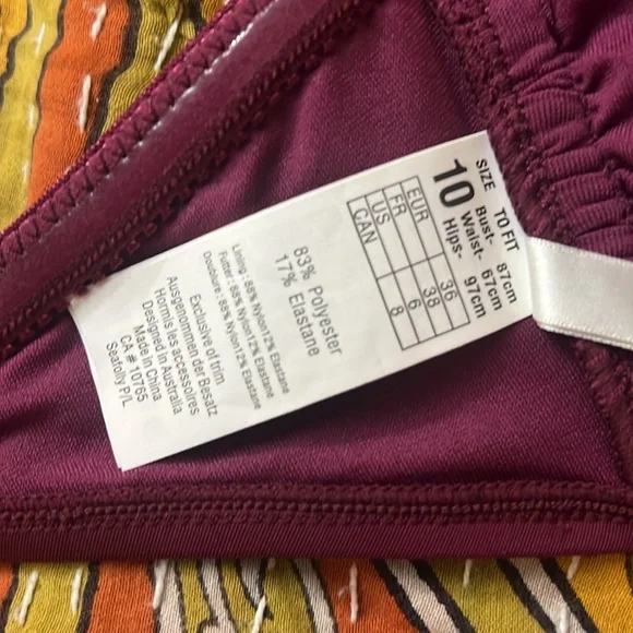 Seafolly Collective Halter Bandeau Bikini Top size 10 - Picture 9 of 12